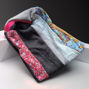 Czapka smerfetka patchworkowa