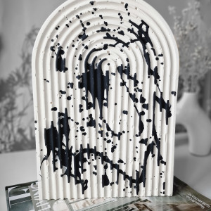 Duża podstawka półokrągła white and black