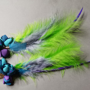 Kolczyki  kwiaty piora  lekkie