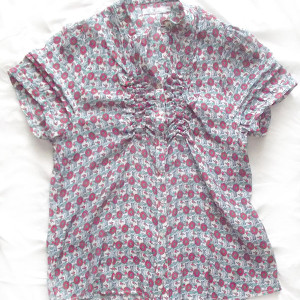 boho bluzka z krótkim rękawem, bluzka we wzory, lekka bluzka, bluzka na wiosnę, bluzka na lato, kolorowa bluzka z bawełny, krótki rękaw bluzeczka