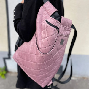 Torbo- plecak POKETÓWKA brudny róż