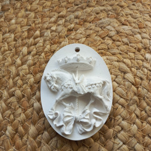 Obrazek na sciane gips polimerowy  konik bialy