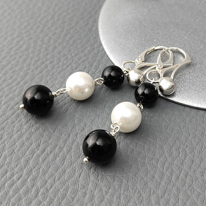 Kolczyki Black & White