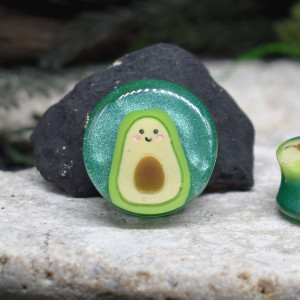 Tunele do uszu 22mm awokado / plugi, rozpychacze, tapery, tunele siodłowe #114