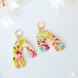 kolczyki multikolor wiszące