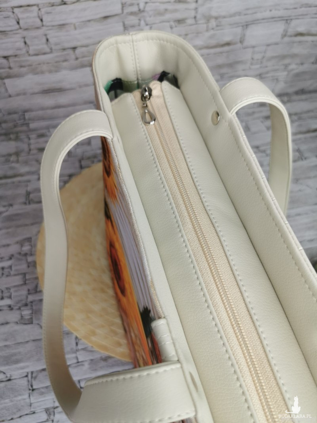 Torebka damska shopper bag torebka na ramię zamykana - pejzaż