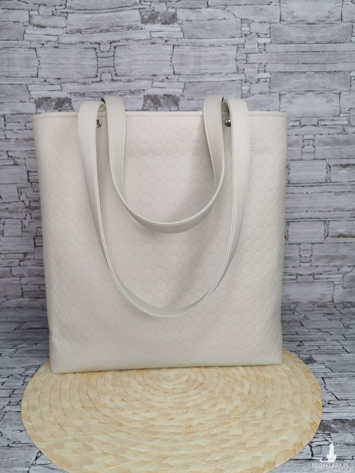 Torebka damska shopper bag torebka na ramię zamykana - pejzaż