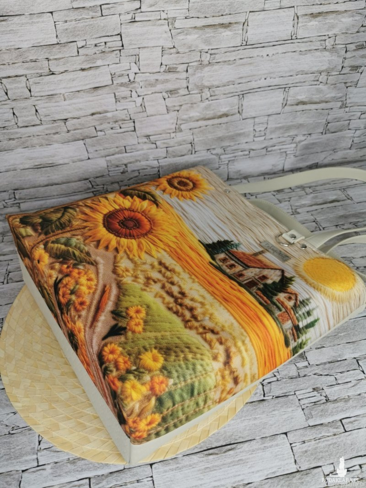 Torebka damska shopper bag torebka na ramię zamykana - pejzaż