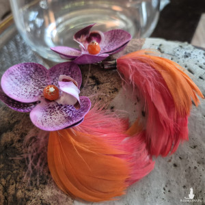 Kolczyk piora kwiaty   lekkie