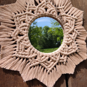 Lusterko w stylu Boho