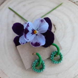 Kolczyki kółeczka green