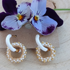 Kolczyki kółeczka white