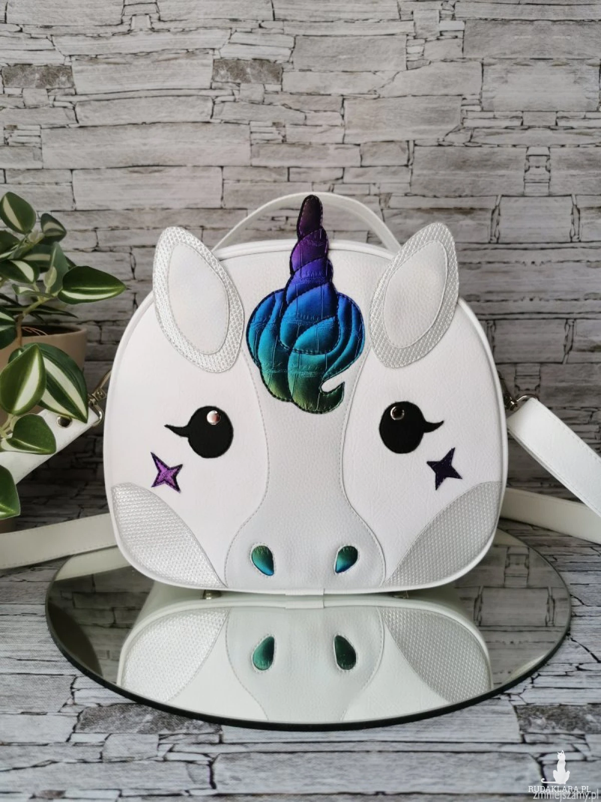 Torebka damska torebka na ramię  kuferek  - jednorożec