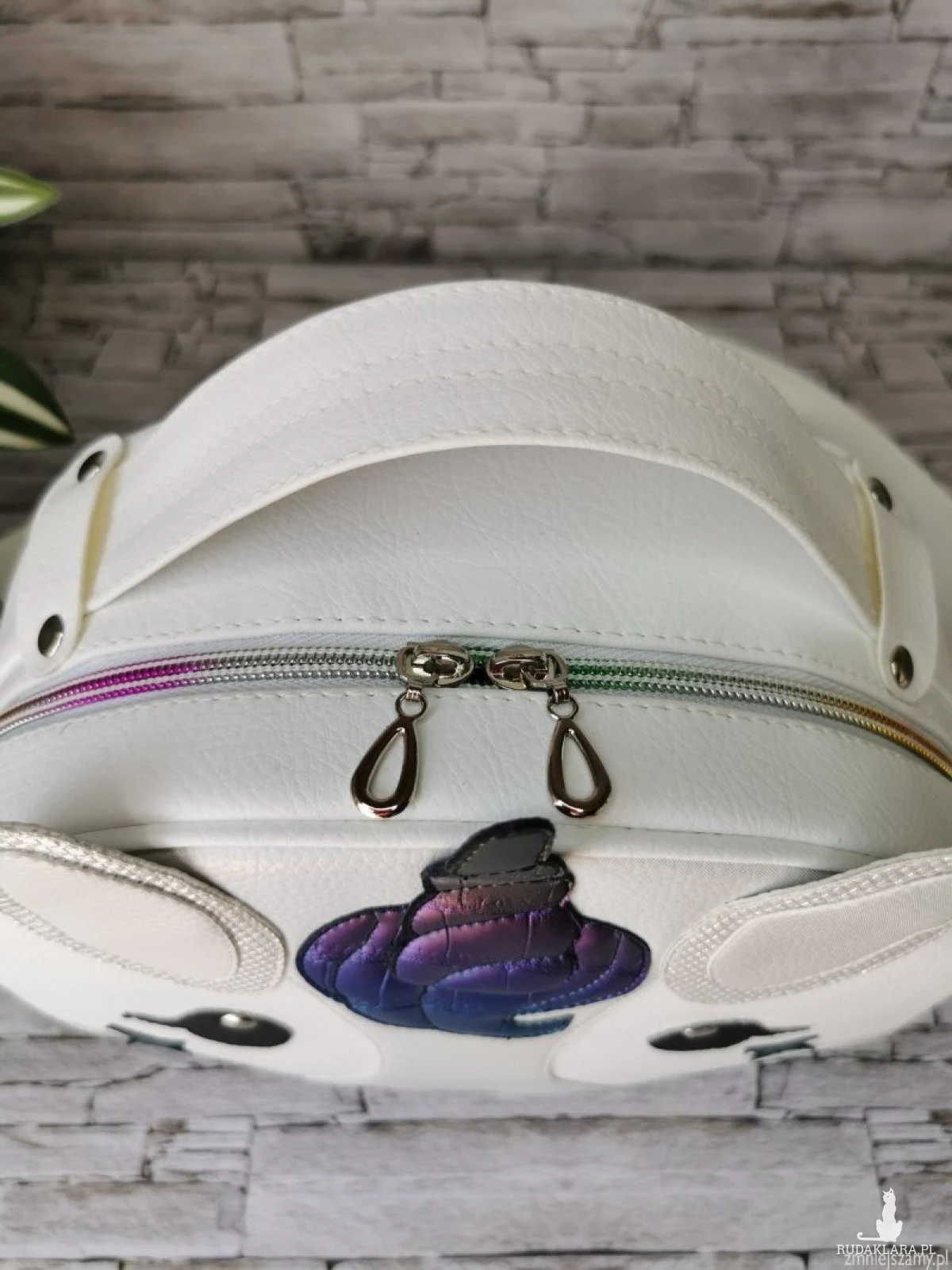 Torebka damska torebka na ramię  kuferek  - jednorożec