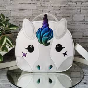 Torebka damska torebka na ramię  kuferek  - jednorożec