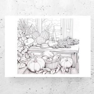 warzywa plakat do kuchni, rustykalny plakat 21x30, czarno białe plakaty A4, dynie plakat A4, fajne plakaty do domu, owoce plakat, plakat z owocami, czarno biały obrazek, okna plakat