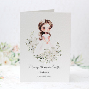 #2 Personalizowana kartka na komunię dla dziewczynki