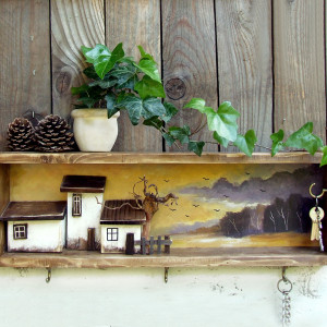 Dekoracyjny wieszak na klucze - Na skraju lasu