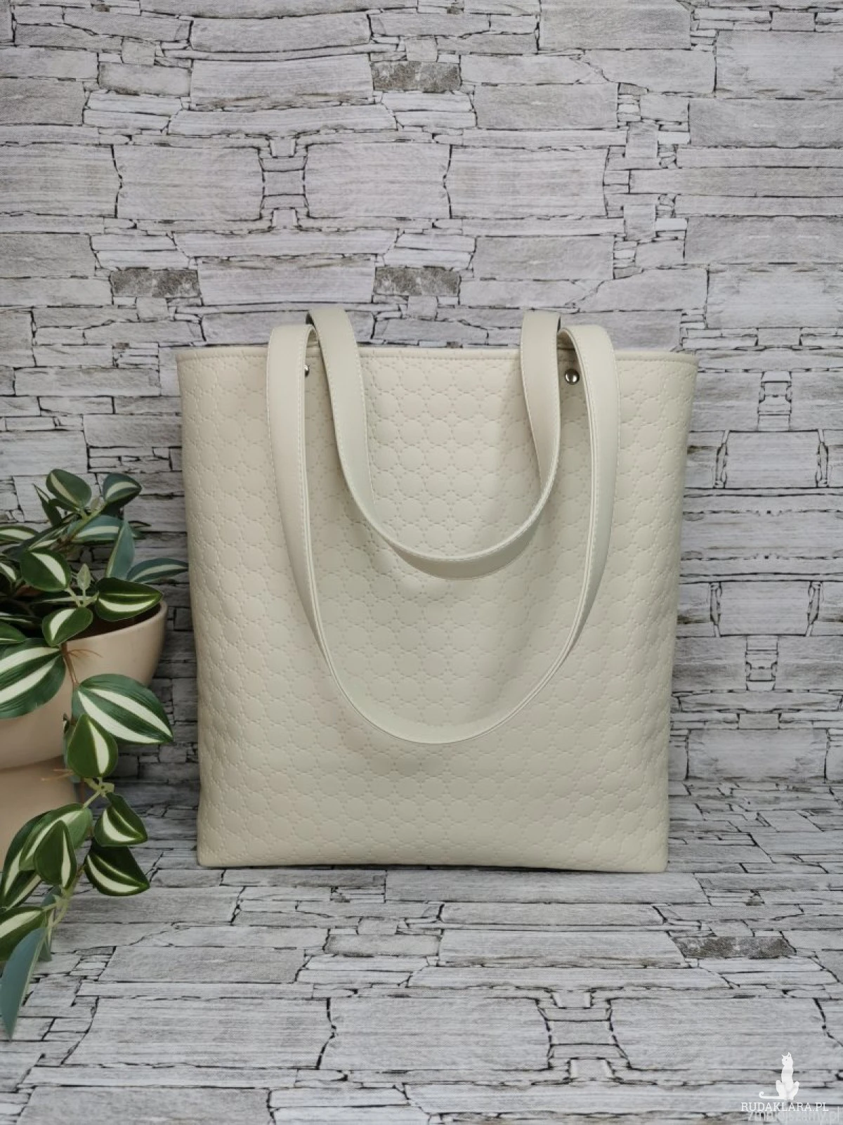 Torebka damska shopper bag torebka na ramię zamykana - pejzaż 4