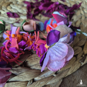 Kolczyki  orientalne kwiaty   lekkie