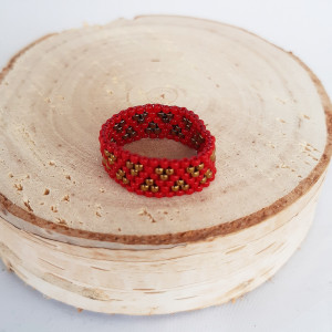 Pierścionek koralikowy rozmiar 12