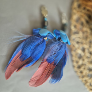 Klipsy kwiaty piora lekkie