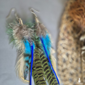 Kolczyki  piora  lekkie dlugie