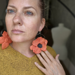 Kolczyki  maki  lekkie