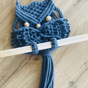 Makramowa szara sowa