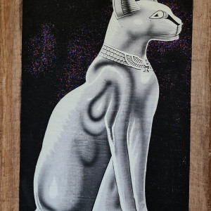 Papirus, Kot, 40x60 cm, Oryginalny 100%, Egipt, Obraz, papier papirusowy