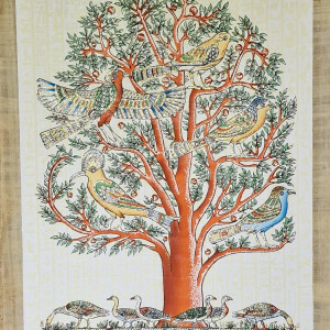 Papirus, Drzewo życia, 40x60 cm, Oryginalny 100%, Egipt, Obraz, papier papirusowy