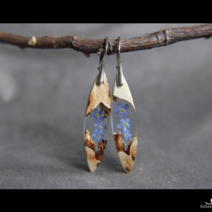 Kolczyki z niezapominajką