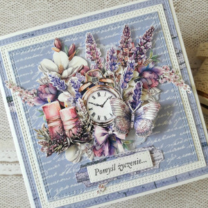 Kartka urodzinowa dla miłośniczki lawendy