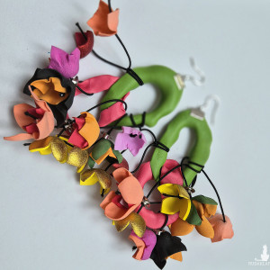 Kolczyki  kwiaty  szalone