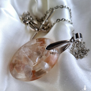 Naszyjnik Rękodzieło G'Ξ'S Kryształ Górski i Kamień Księżycowy Ezoteria Remedia