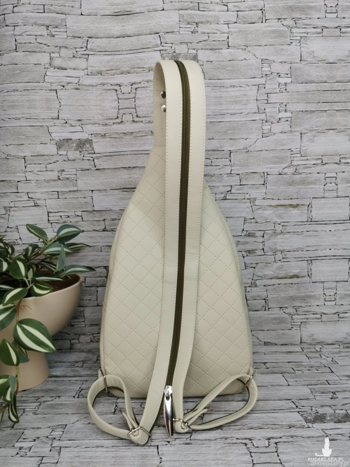 Plecak damski dwukomorowy  na jedno ramię - ogród by forest forever