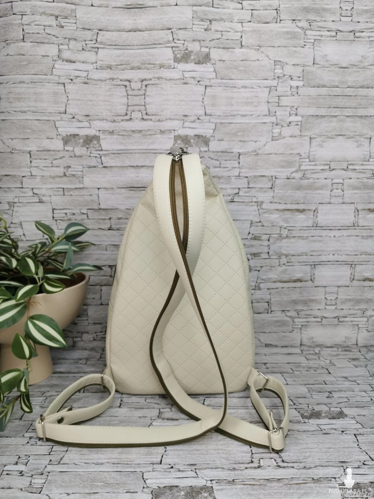 Plecak damski dwukomorowy  na jedno ramię - ogród by forest forever