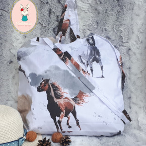 Ekologiczna torba na zakupy: konie