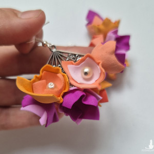 Kolczyki  kwiaty  szalone