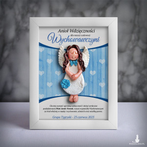 Ramka z aniołkiem - prezent dla wychowawczyni na zakończenie roku