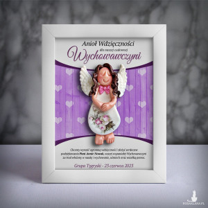 Ramka z aniołkiem - prezent dla wychowawczyni na zakończenie roku