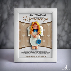 Ramka z aniołkiem - prezent dla wychowawczyni na zakończenie roku