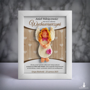 Ramka z aniołkiem - prezent dla wychowawczyni na zakończenie roku