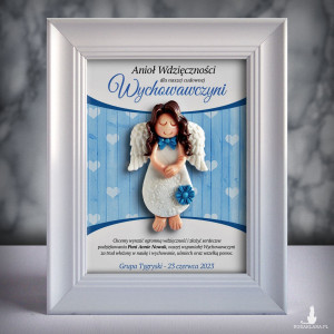 Ramka z aniołkiem - prezent dla wychowawczyni na zakończenie roku