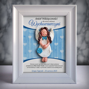 Ramka z aniołkiem - prezent dla wychowawczyni na zakończenie roku