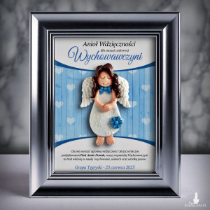 Ramka z aniołkiem - prezent dla wychowawczyni na zakończenie roku