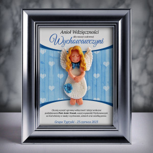Ramka z aniołkiem - prezent dla wychowawczyni na zakończenie roku