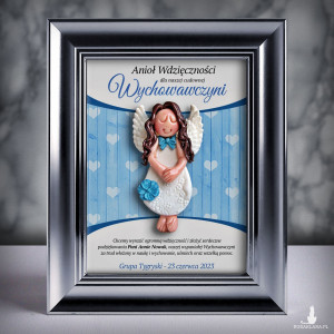 Ramka z aniołkiem - prezent dla wychowawczyni na zakończenie roku