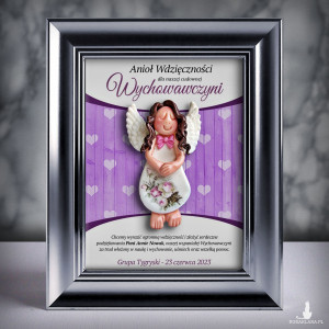 Ramka z aniołkiem - prezent dla wychowawczyni na zakończenie roku