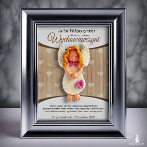 Ramka z aniołkiem - prezent dla wychowawczyni na zakończenie roku